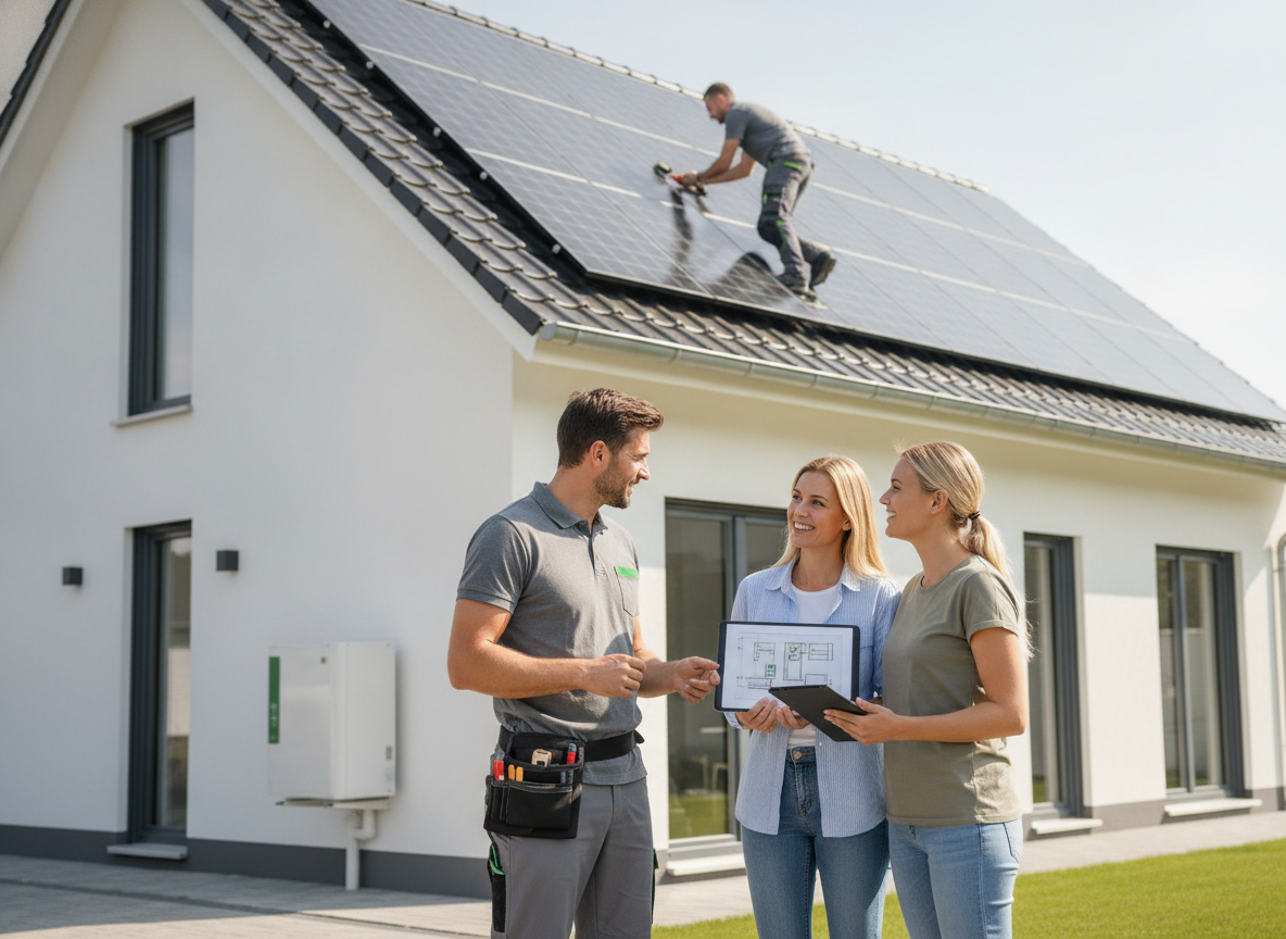 Montage & Beratung vom Meisterbetrieb - Wärmepumpe mit Photovoltaik kombinieren: So nutzen Sie Eigenstrom zum Heizen - Solar Hamm